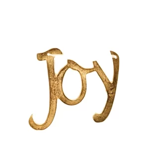 Letrero Joy color Dorado de 18 cm