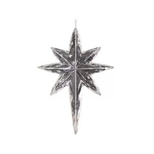 Estrella Cristal color Plateado de 20 cm