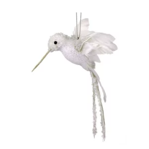 Colibrí Brillante color Blanco de 20 cm