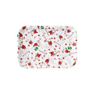 Bandeja Santa Cóctel color Rojo - Blanco de  31 x 23 cm