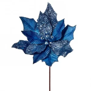 Poinsettia Terciopelo  Azul 61 cm color Azul de  0 x  0 x 61 x 0 cm