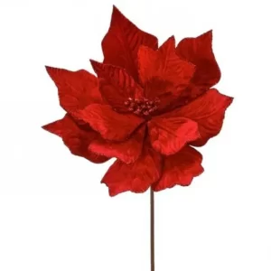 Poinsettia Terciopelo Rojo 61 cm color Rojo de  0 x  0 x 61 x 0 cm