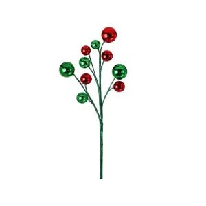 Follaje Bambalinas color Verde - Rojo de 60 cm