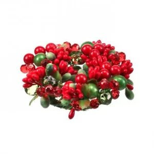 Adorno Vela Rojo-Verde 13 cm color Rojo-Verde de  13 x  0 x 0 x 0 cm