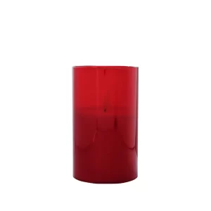 Vela Electrónica Envase color Rojo de 13 cm