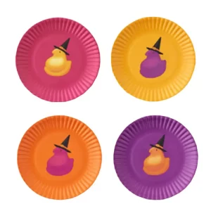 Platos Pollitos Sombrero - Set de 4 color Multic de 15cm