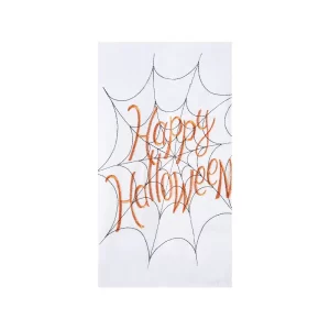 Paño Halloween color Anaranjado - Blanco de cm