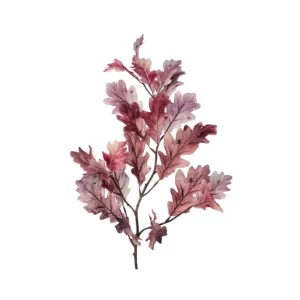 Follaje Hoja de Robles Color Rosado de 79 cm