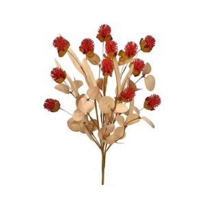 Follaje Eucalipto color Rojo  de 46 cm