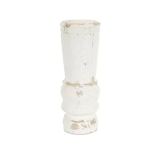 Candelabro Marmoleado color Blanco de 38,1 cm