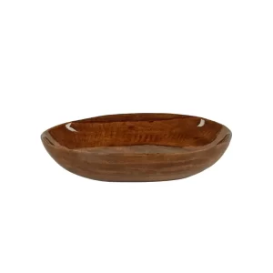 Bowl Gabonés Ovalado de Madera  color Marrón de 17.78 x 20.32 x 1806.45 cm3