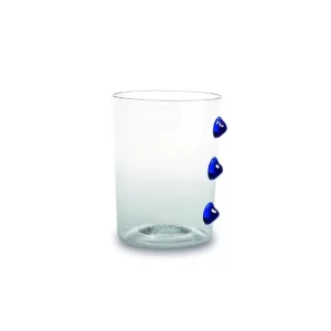 Vaso Puntos color Transparente - Azul de 9oz