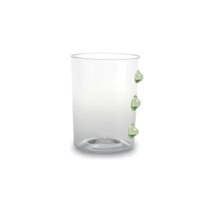 Vaso Puntos color Transparente - Verde de 9oz
