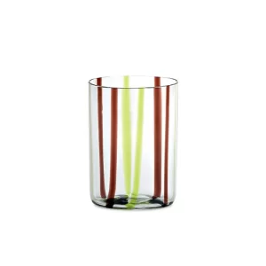 Vaso - set de 6 surtido - color Verde - Marron - Transparente de 12oz