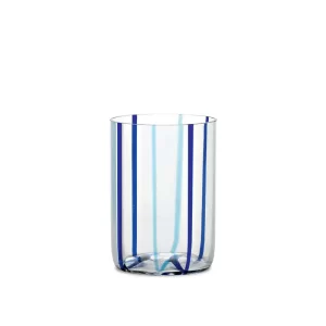 Vaso Cristal Tirache 12 Onz - Set 6 color Azul  de 10 cm