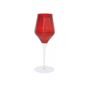 Copa Contessa - Set de 4 color Rojo - Transparente de 24cm