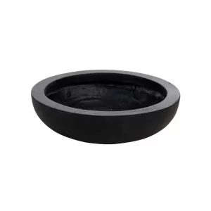 Maceta Bowl color negro de 33,99 x 33,98 x 8,99 cm