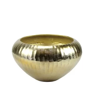 Bowl Acanalado color Dorado de 26 cm