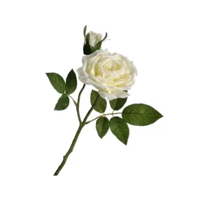 Rosa Doble color Blanco de 38cm