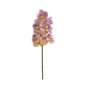Orquídea Vanda color morado - amarillo de 20,32 x 20,32 x 92,71 cm