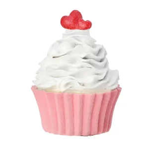 Cupcake Corazón color Rosado - Blanco de  0 x  0 x 11 x 0 cm