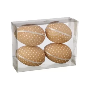 Huevos Lunares - Set de 4 color Beige - Gris de 8 cmm