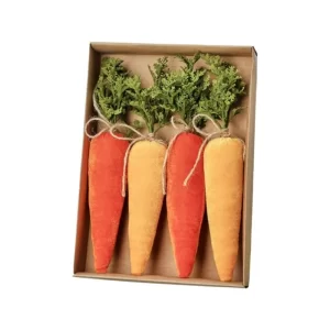 Zanahorias Rusticas - Set de 4 color Anaranjado - Amarillo de 28cm