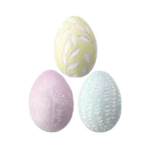 Huevos Texturas Pascuas - Set 3 color Multicolor de 9 cm