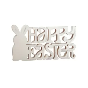 Letrero Happy Easter  color  Beige de  25 cm