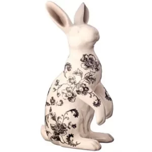 Conejo Mosaico color Negro - Blanco de  26 cm