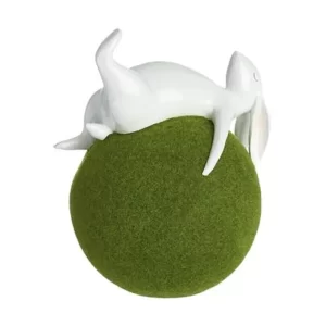 Conejo yoga  color Blanco - Verde de  37 cm