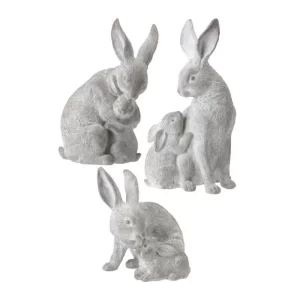 Familia Conejos - Set 3 color Gris de 28 cm