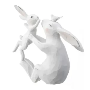 Conejos  color Blanco de 23 cm