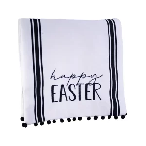 Camino de Mesa Easter color Blanco - negro de 137 cm