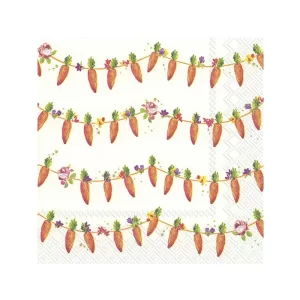 Servilleta Coctel Zanahorias color Melón - Naranja de x 13 cm