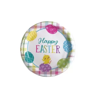 Plato Happy Easter Pollito - Set de 10 color Blanco - Multicolor de 22.2 cm