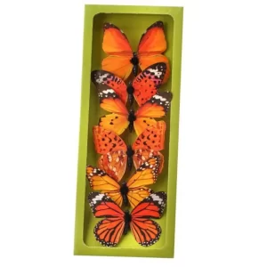 Mariposas - Set 6 color Anaranjado de 11 cm
