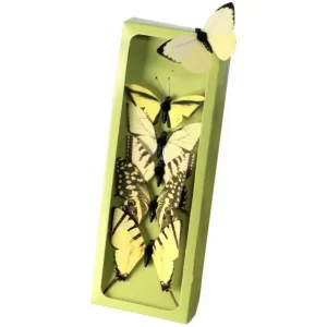 Mariposas - Set 6 color Amarillo de 11 cm