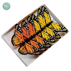 Mariposas - Set 6 color Anaranjado - Amarillo de 25x17 cm