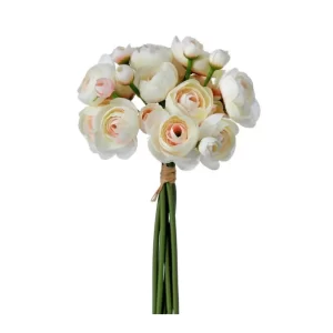 Bouquet Ranúnculus color Blanco de 28 cm