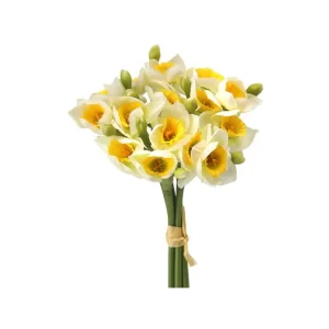 Bouquet Narciso color Blanco - Amarillo de 30 cm