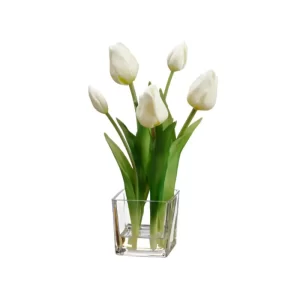 Tulipán  color Blanco  de  30 cm