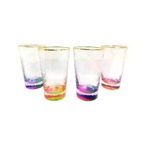 Vasos Multicolor Cristal - Set de 4 color Multicolor de 10cm